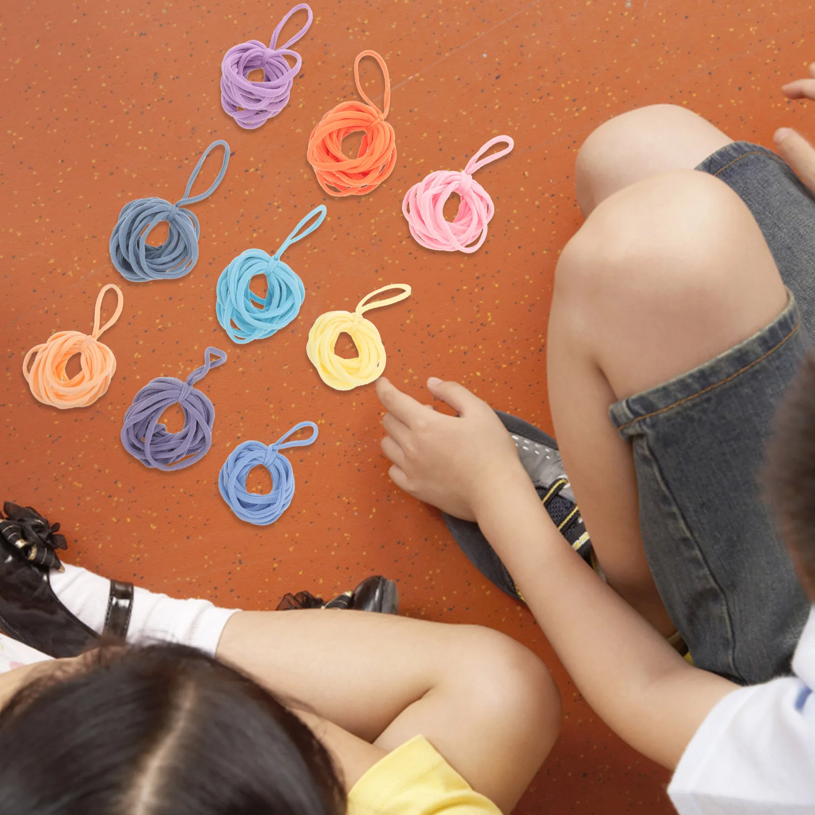 

180pcs Weaving Loops Multiple Colors Elastic Ropes Refill Craft Kit For Beginners Potholder Loops Refill Weaving Loom Kit