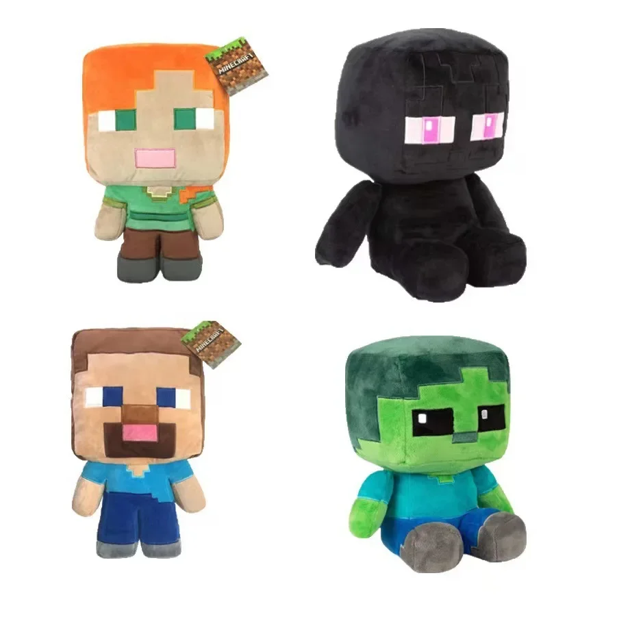 Figura de juego de 20cm, muñeco de peluche de animales de mis mundos, cerdo, Enderman, Creeper, oveja, peluche, colección suave, regalo de Navidad