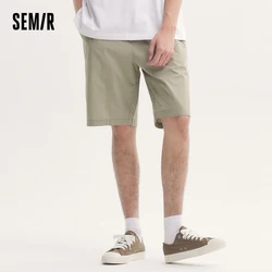 Semir Men short Pants Casual Summer Essential Solid Color Basic Fashionable Design Loose Straight-Leg Shorts