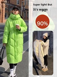 Trendy and versatile women's long down jacket