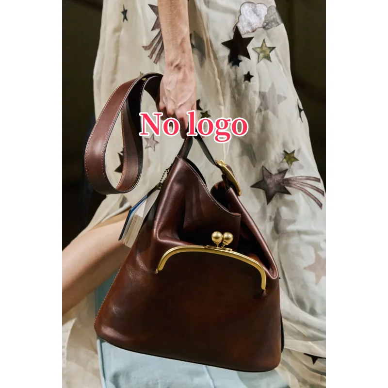 

Women's Uni Bucket Bag, Fashionable Top Handle Tote Bag with KissLock, Luxury Design Shoulder Handbags for Ladies Everyday Style