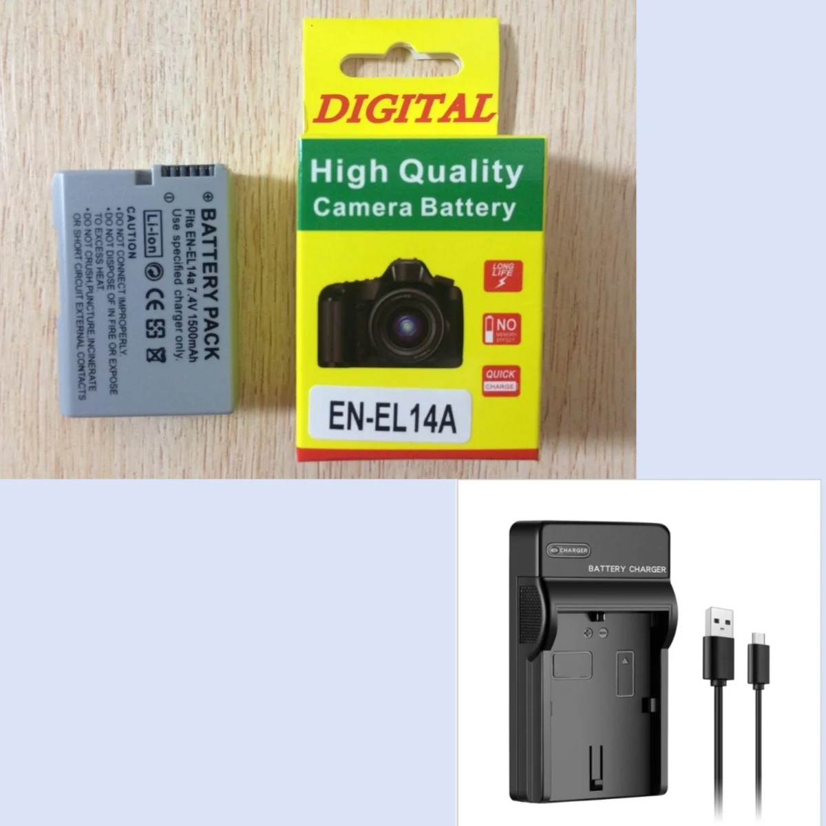 EN-EL14A EN-EL14 EL14a Camera Battery For Nikon P7000 P7100 P7700 D3100 D3200 D3300 D3400 D3500 D5600 D5100 D5300 USB Charger