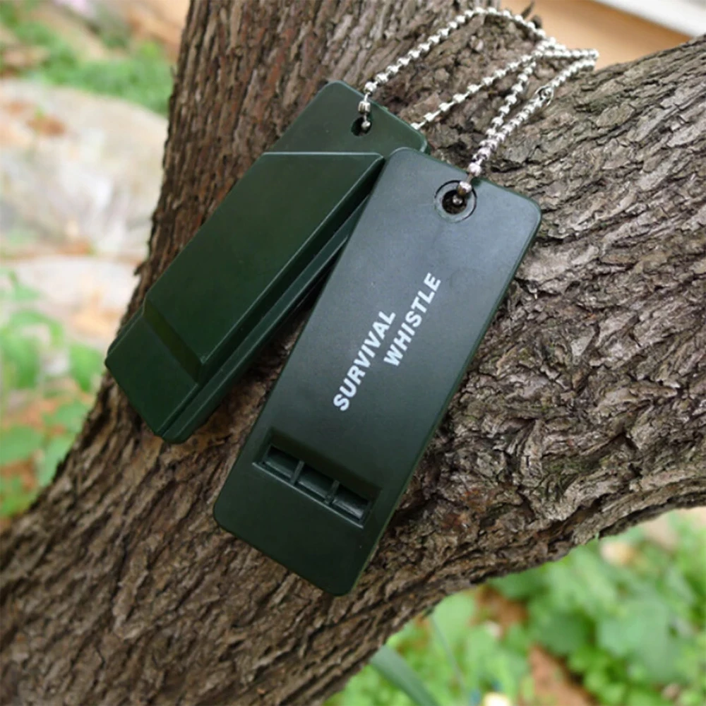 3-Frequency Whistle High Decibel Survival Whistle Portable Keychain Camping Hiking Emergency Survival Whistle Outdoor Tools