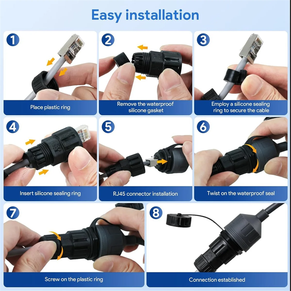 Адаптер Hot Ethernet A27U Gen 3, мини-удлинитель кабеля к соединителю RJ45, водонепроницаемый для блюда Gen 3.