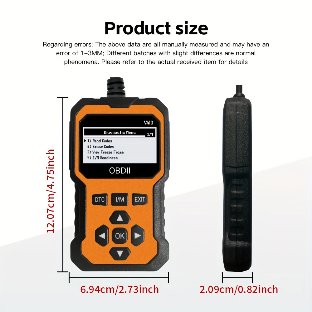 V410 Car Obd2 Scanner Diagnostic Tool Code Reader Engine Fault Code Reader Scanner Can Diagnosis All Obd Ii in 1996 Agreement gallery 1