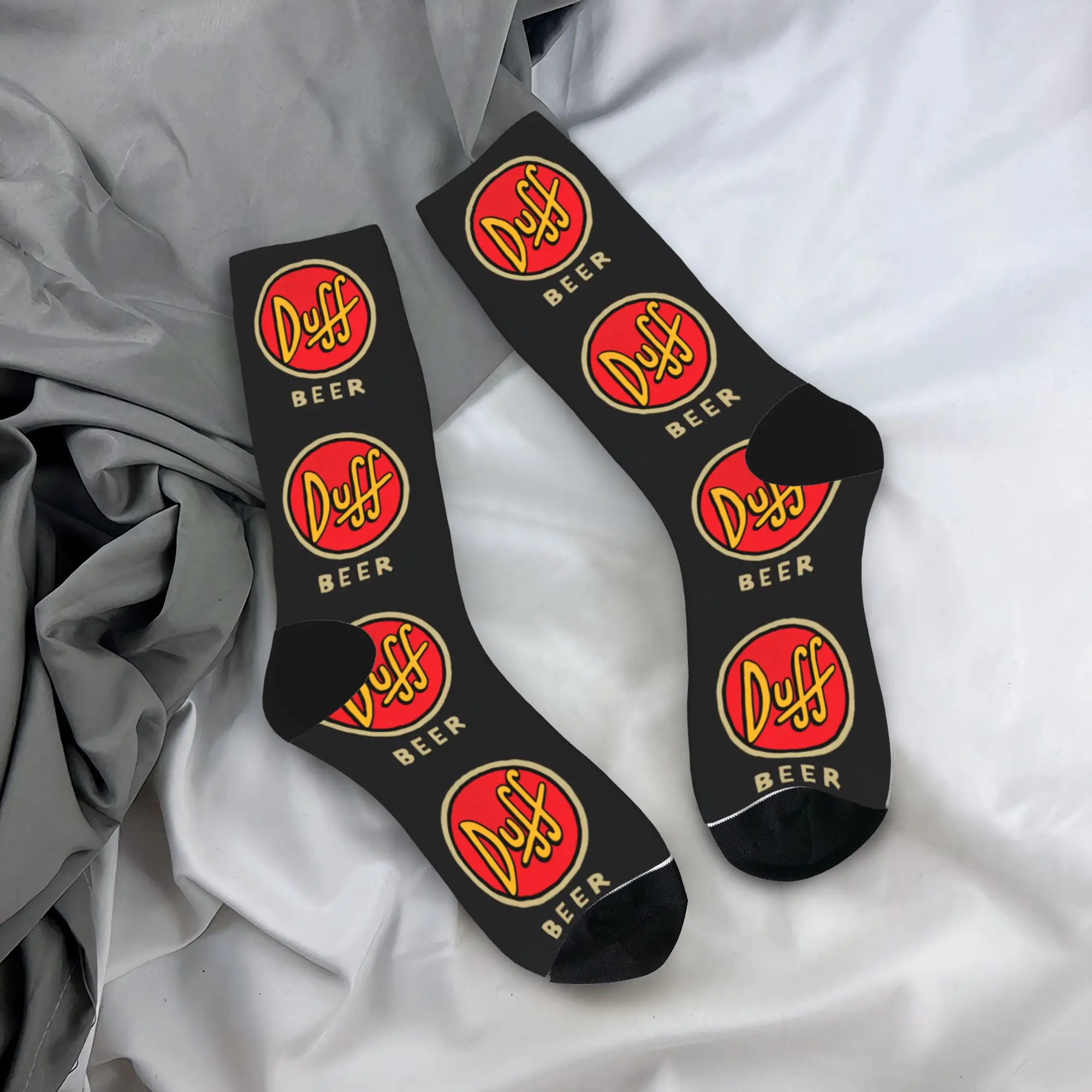 

Duff Beer Drinking Symbol Socks Anti Skid Stockings Women Men Medium Soft Running Socks Spring Gothic Design Socks