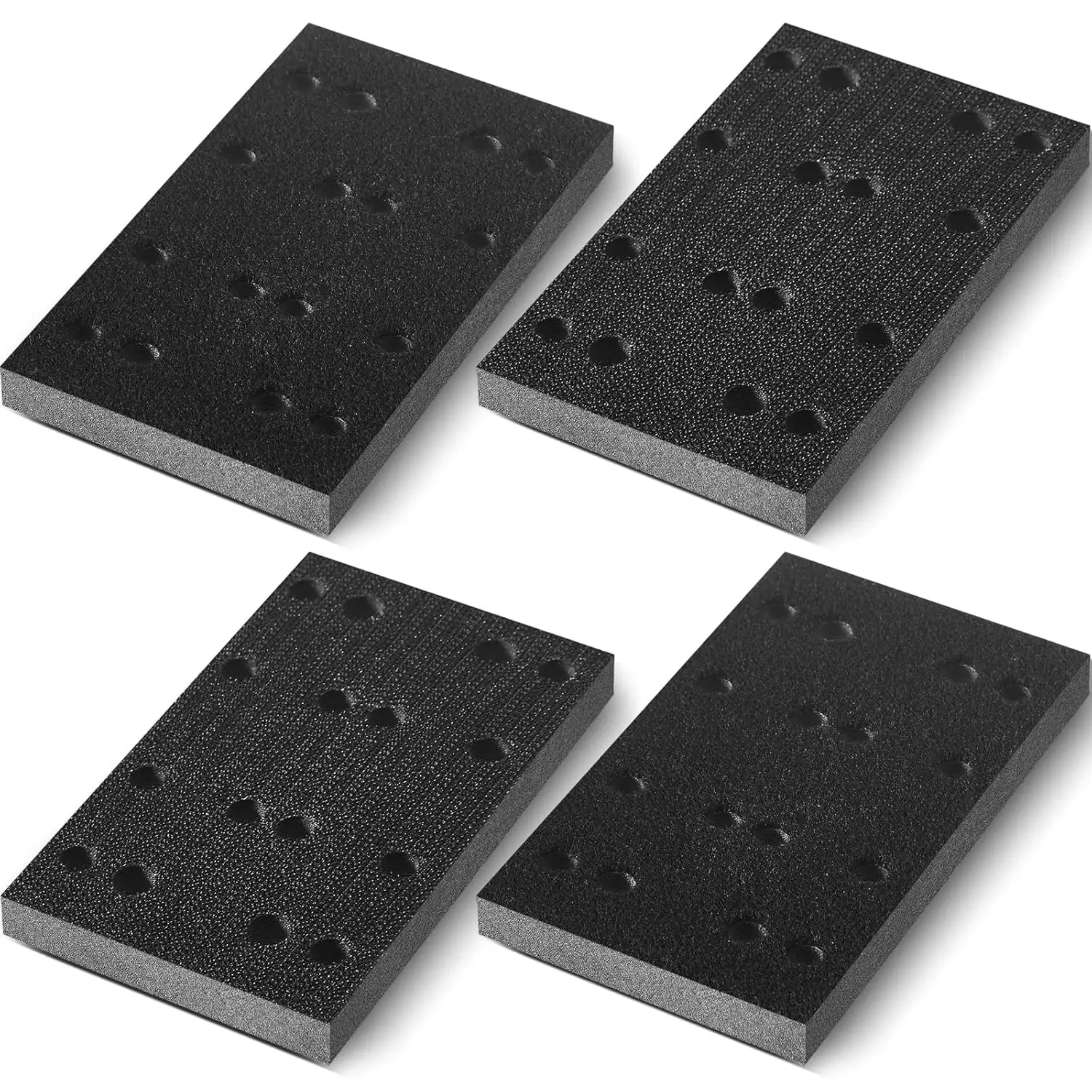 2Pcs/4Pcs Soft Black Foam Sanding Pads Interface Sander Backing Pad Compatible with Festool RS400 LS130 Sander, 80 x 133mm