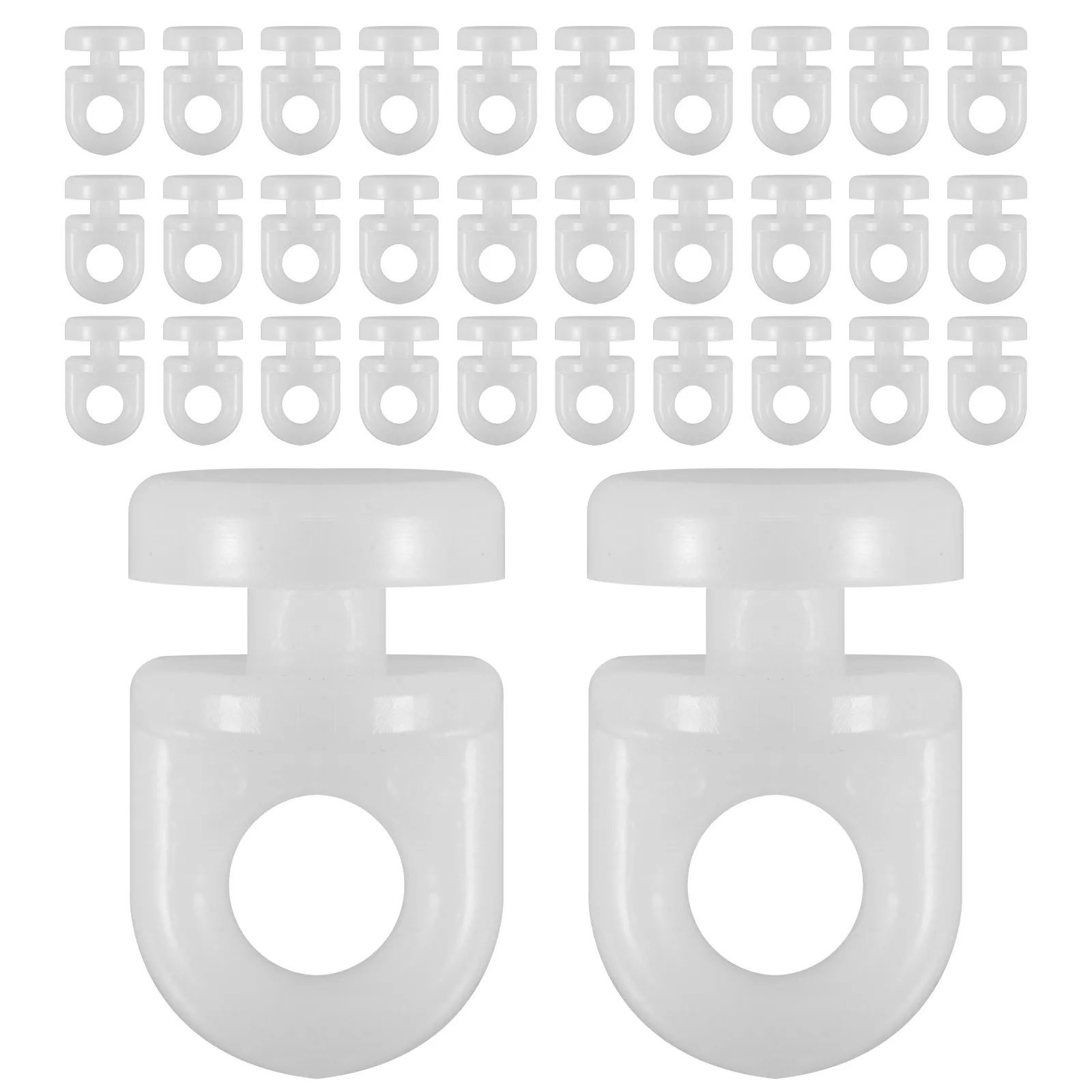 200Pcs Plastic Curtain Track Slider Rollers Universal Compatibility Easy Install Smooth Quiet Operation for Drapery Hooks