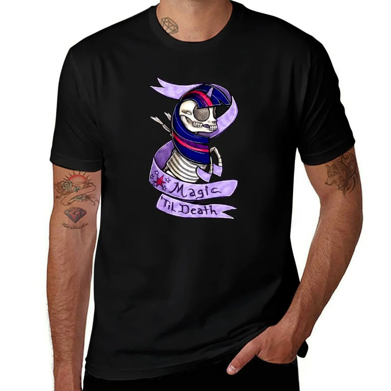 Magic 'Til Death MLP Twilight T-Shirt Work Short Sleeve Cotton Top T-Shirt