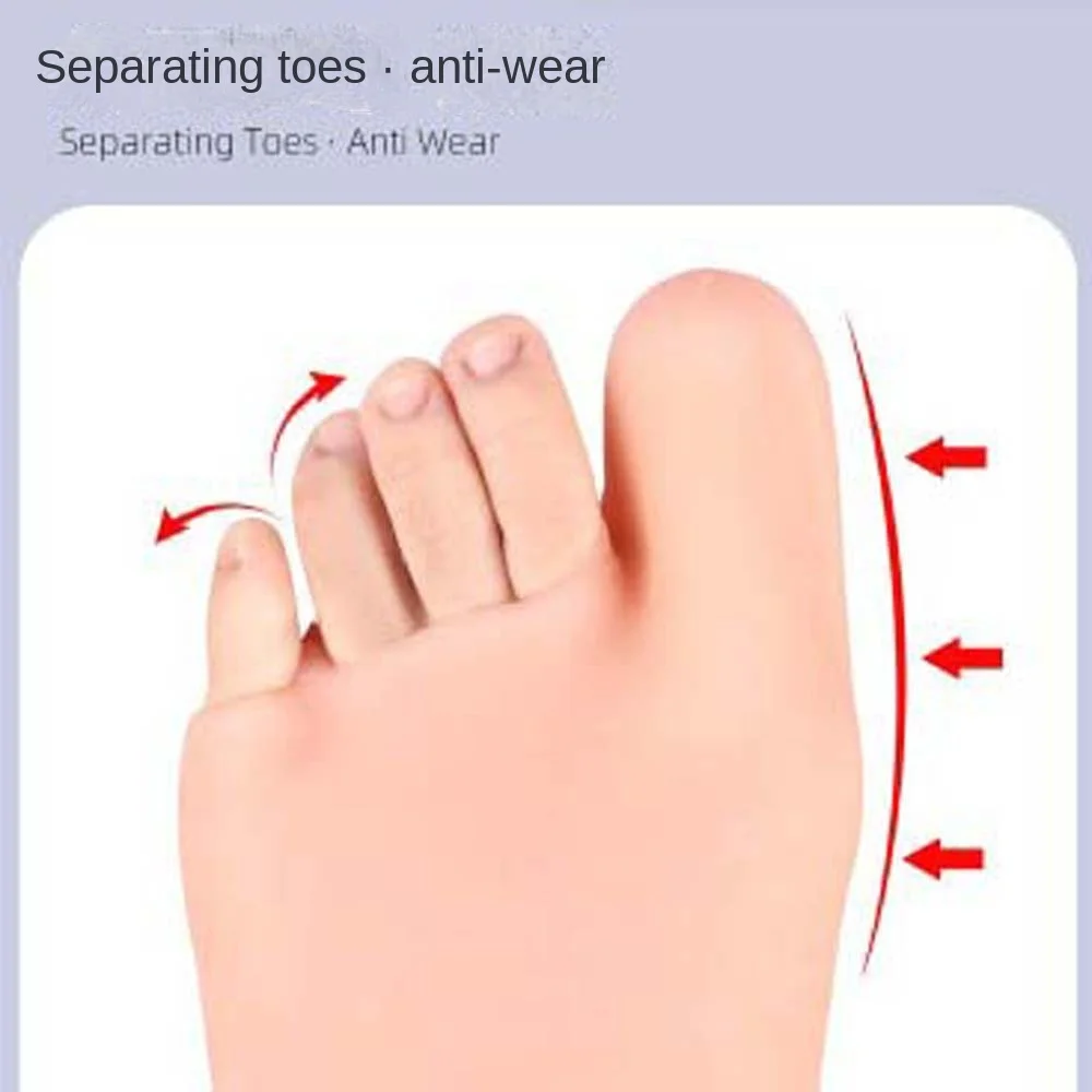 เครื่องมือดูแลเท้า Toe Straightener Toe Orthotics BRACE Corrector Thumb Toe Separators SEBS Pedicure Forefoot Cushion Pads Unisex