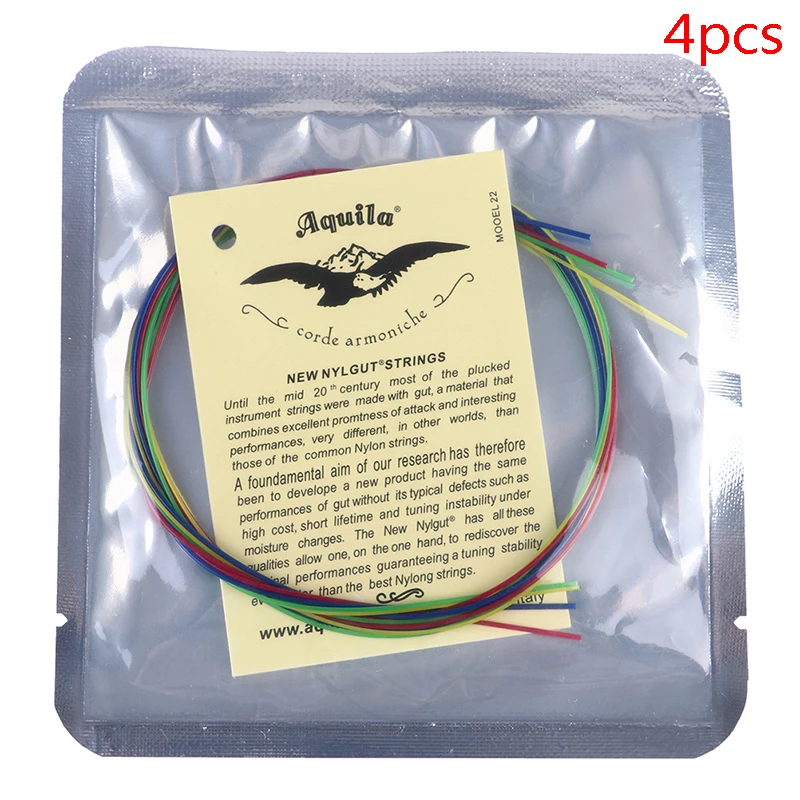 4PCS Ukulele Guitar String Set Colorful Nylon Strings For 21/23/26 Inch Ukulele Guitar Accesories