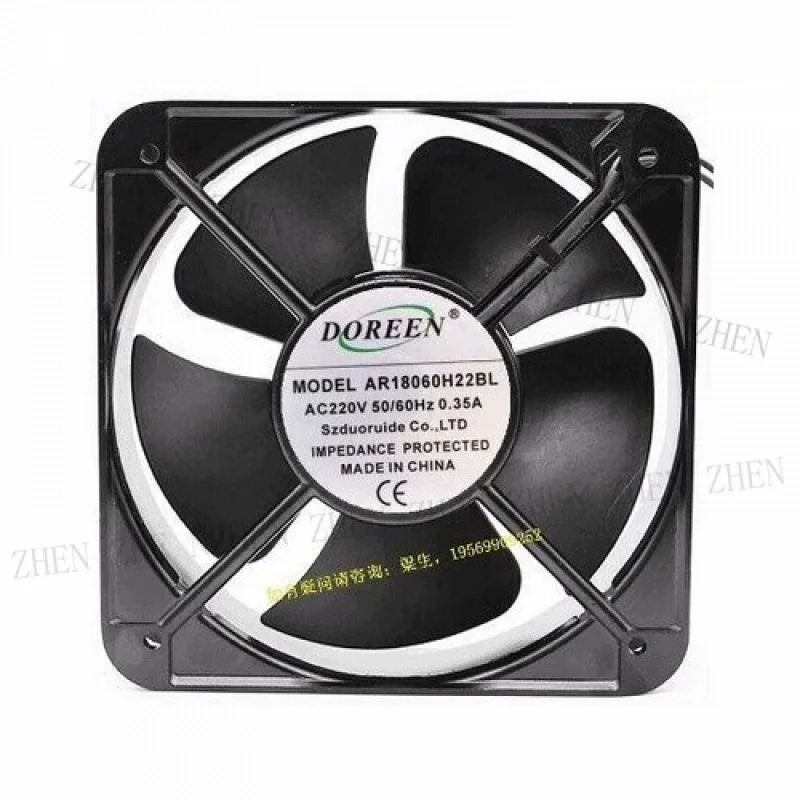 Y  1 Pc. for  DOREEN Fan AR18060H22BL AC220V 18060 18cm 2 wire Aluminum frame fan