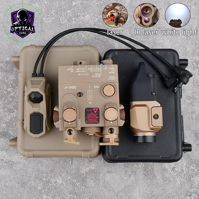 

Tactical DBAL A2 Red Green Blue Laser Sight & White LED 800LM Flashlight Weapon Light & Axon Switch Dual Remote Pressure Button
