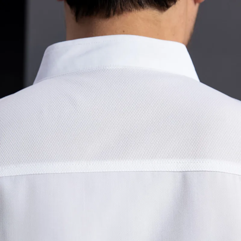 Uniforme de Chef de cuisine, vêtements de cuisinier, chemise à manches courtes, Costume d'hôtel de Restaurant, manteau de Chef, robes de travail pour hommes et femmes, serveur d'été