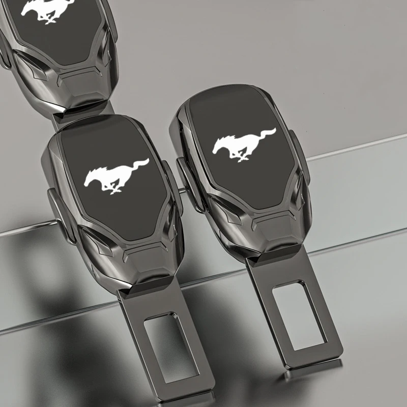 Car Safety Belt Extension Device Extension Fixed Buckle Shockproof Plug Lock Buckle For Ford Mustang GT SHELBY Auto Accessories