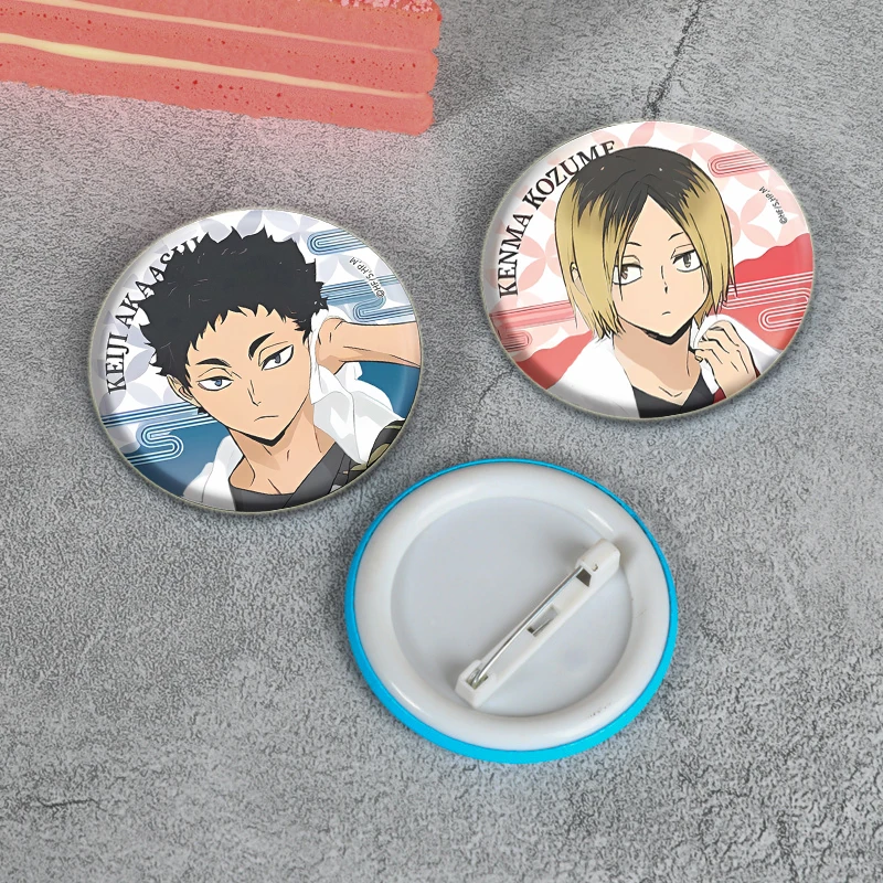 Hinata Shoyo Tobio Kageyama Sugawara Koushi Comic Badge Volleyball Cartoon Creative Enamel Pins for Backpack Jewelry Accessories