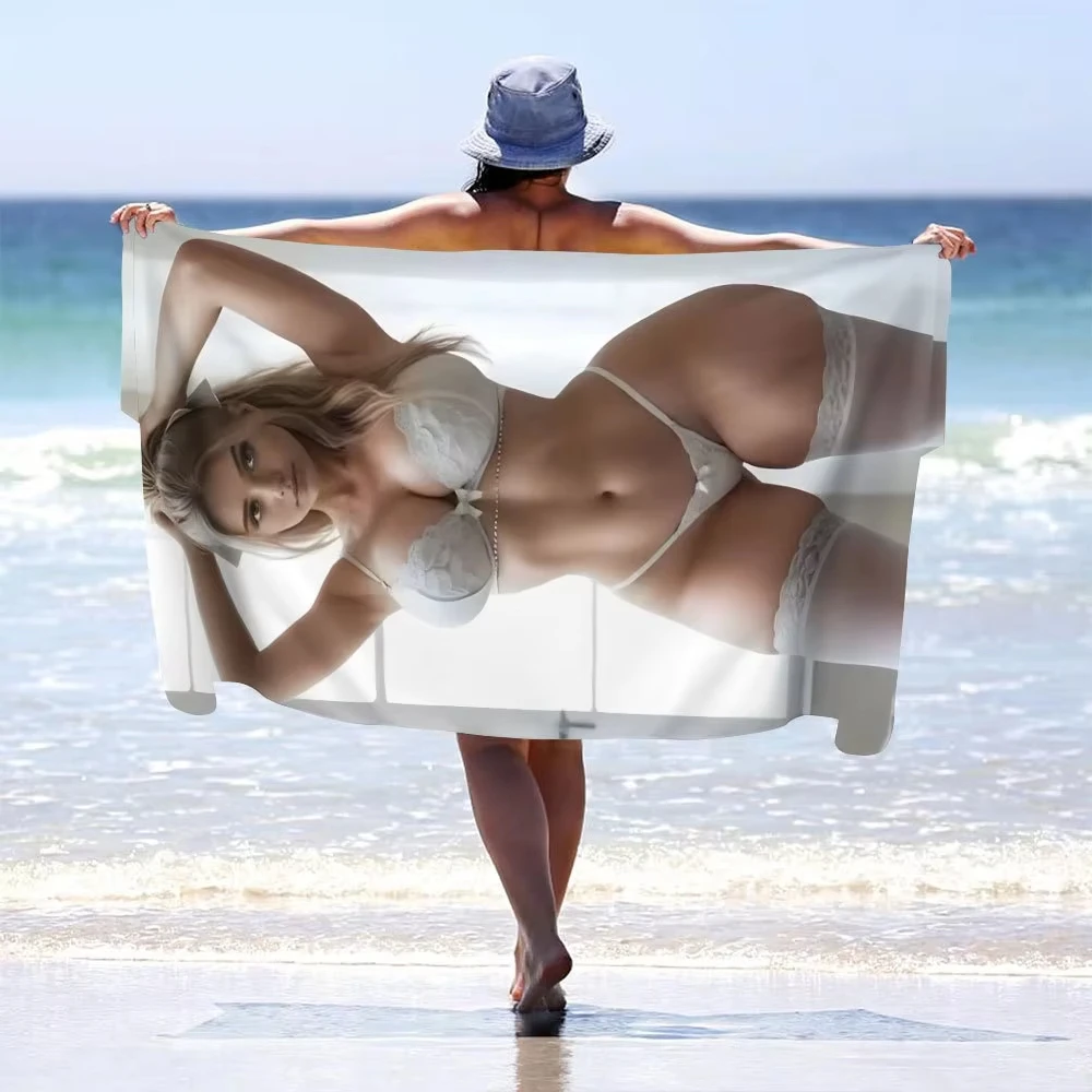 Summer beach towel with ultra-fine fiber coastal lace bikini print,quick drying,super large,lightweight absorbent, fast delivery