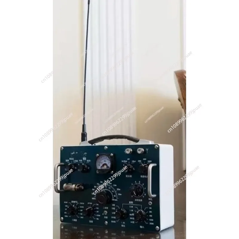 Vintage Portable Medium Short Wave Crystal Radio Practical Retro Radio Receiver For Electronic Experiment Training