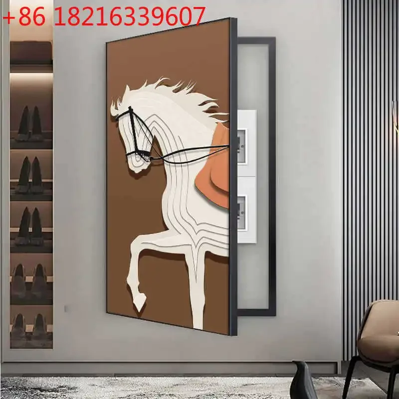 Meter box decorative painting vertical high-end household occlusion strong and weak distribution box mural