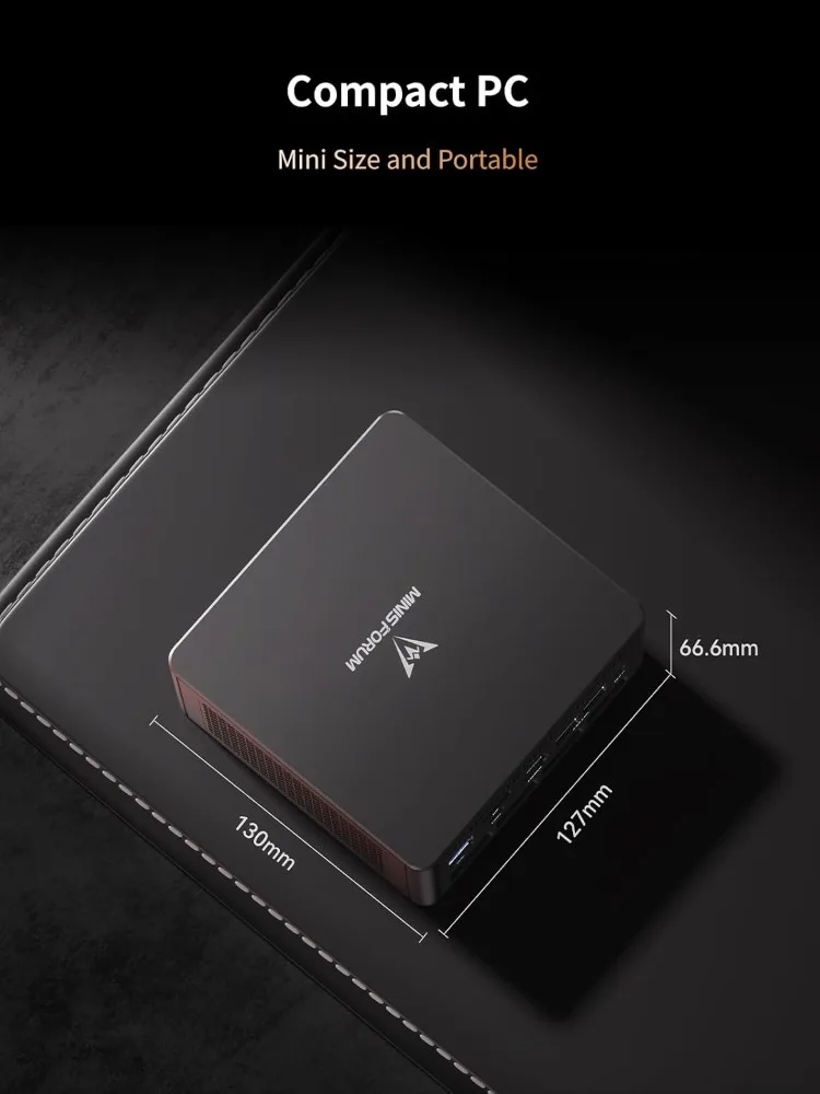 UM890 Pro Barebone con mini PC, mini computer AMD Ryzen 9 8945HS, display quadruplo 8K HDMI/DP1.4/USB4 х 2, AMD Radeon 78