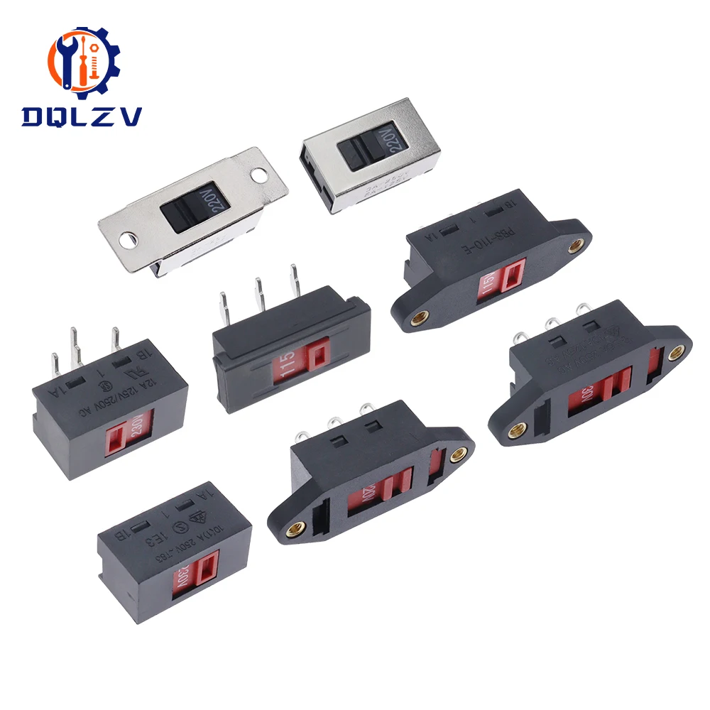 3Pin 6Pin 110V-220V Power Voltage Conversion Switch 115V-230V Slide Toggle Switch Suitable For Circuits Controlling