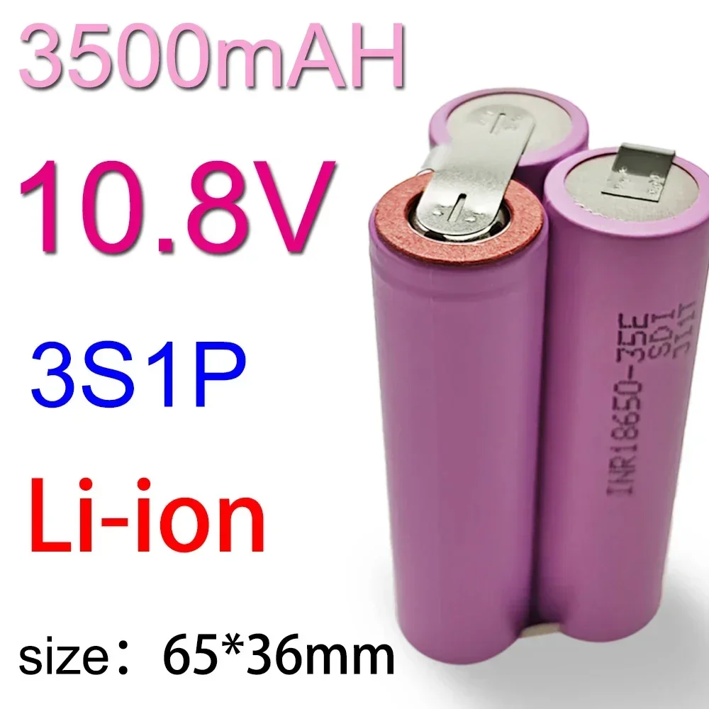 2S1P 3S1P 3S2P 4S1P 5S1P 6S1P 18650 3500mAh 7.4V 10.8V 12.6V 16.8V 18V 25.2V Electric Screwdriver Rechargeable Lithium Battery