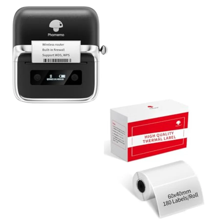 

M250 3 Inch Label Maker Machine with Tape 2025 Upgrade Portable Barcode Label Printer for Business Home Logo Label Address Labe