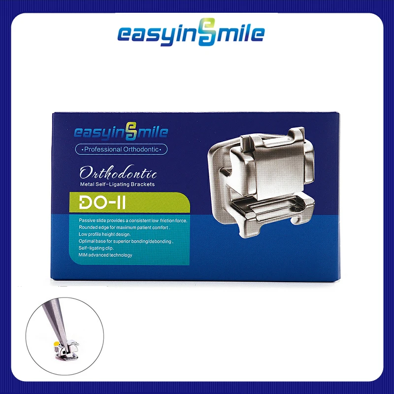 

Easyinsmile Dental Ortho Materials For Brackets Orthodontic Braces Self Ligating Roth / MBT 345 Slot .022 Passive Bracket Braces