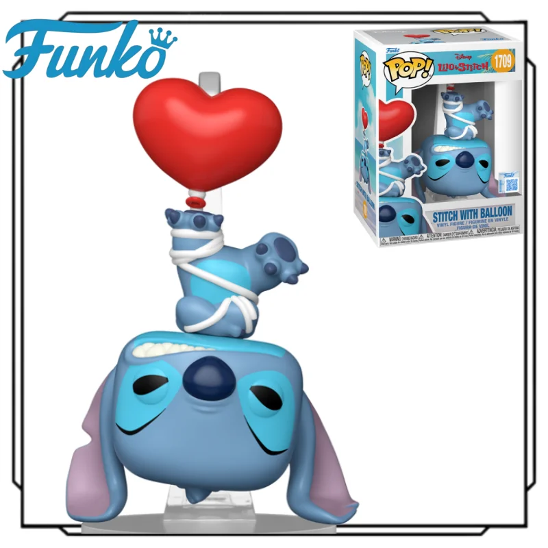Original Funko Pop Disney #1709 Stitch with Heart Balloon Lilo & Stitch Limited Edition Figure Trendy Collectible Ornament Gift