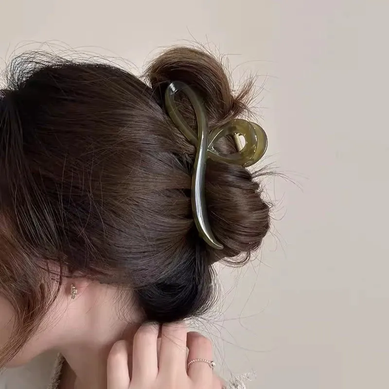 Elegant Jelly Color Bow Hair Claw For Women Vintage Back Headband Hair Clip Crab Girls Hairpin Fashion Hair Accessories Ornament view 6