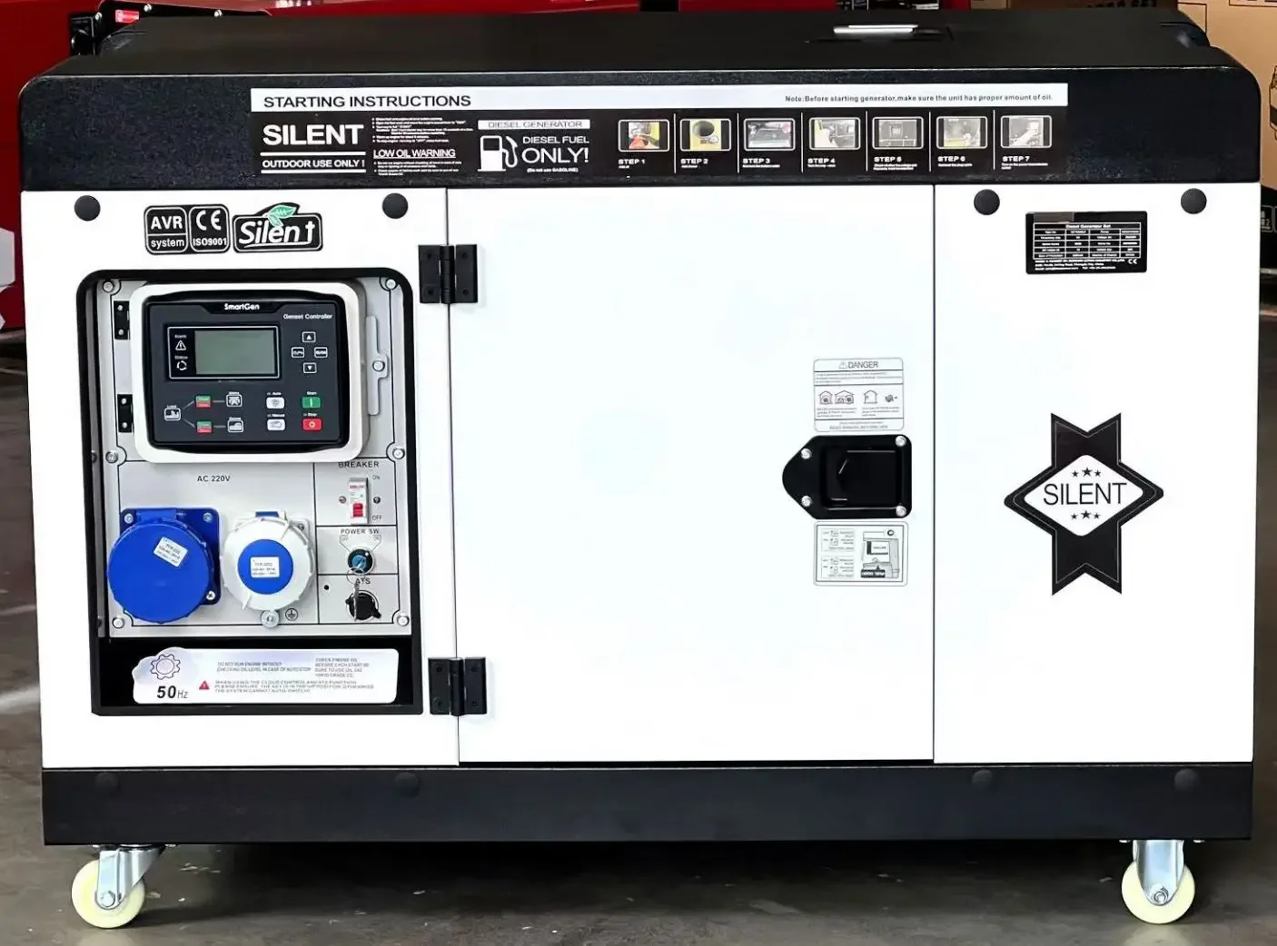 High Quality Water Cooled Silent 10KW 12KW 12KVA 15KVA Single 3 Phase Home Inverter Electric Power Generator Diesel Sets