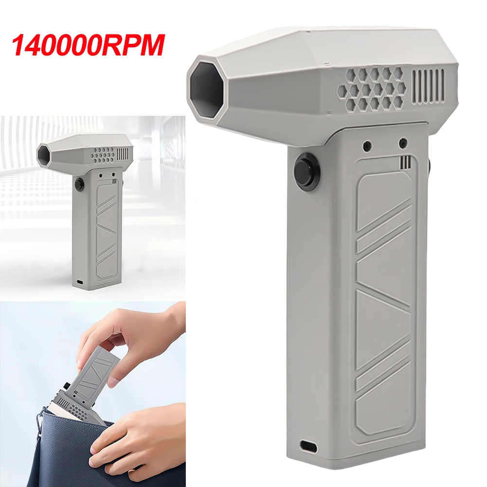 

140000RPM Violent Blower 64m/s Brushless Motor Mini Turbo Jet Fan Handheld Duct Fan Portable Turbo Fan Computer Keyboard Cleaner