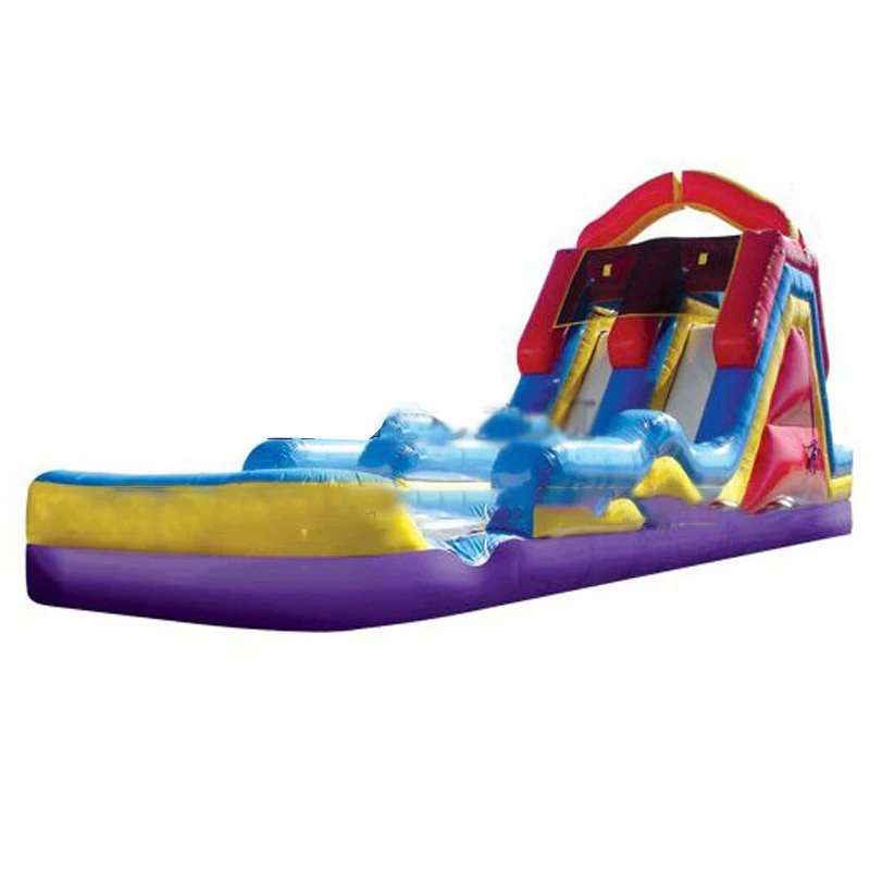 High Quality Outdoor Sports Game Commercial Inflatable Slide With Splash Water And Pool Bounce Trampoline