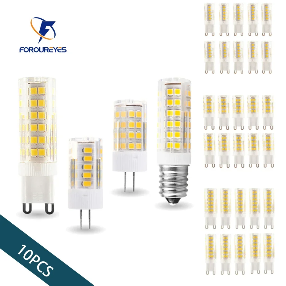 

10pcs LED Bulb 220V G4 G9 E14 4W 5W 7W Corn Light Ceramic 2835 Smd 33/51/75leds High Brightness Lamp Spotlight Indoor Lighting