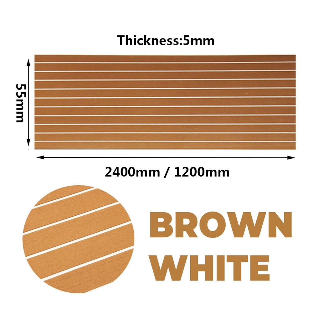 전문 EVA 폼 인조 티크 보트 데크 매트, 다크 브라운 데크 시트, 요트 바닥재 미끄럼 방지 매트, 자체 접착 차량 패드