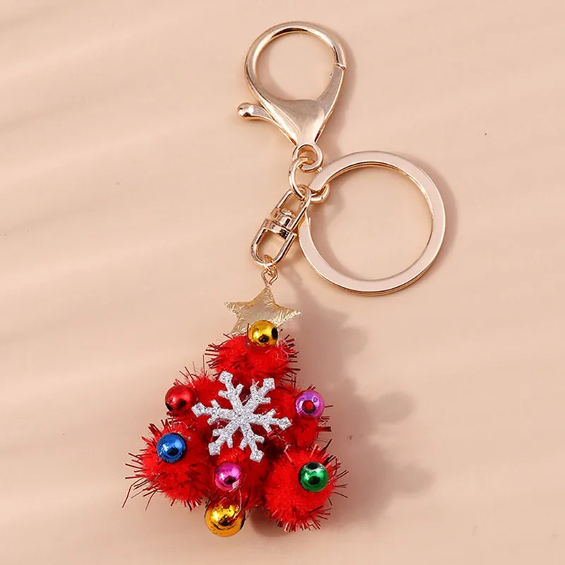 Leslie Bestseller Frohe Weihnachten Schlüsselanhänger Modischer Flauschiger Weihnachtsbaum-Schlüsselanhänger Handtaschenanhänger Neujahrs-Schmuckgeschenke – Detail 4