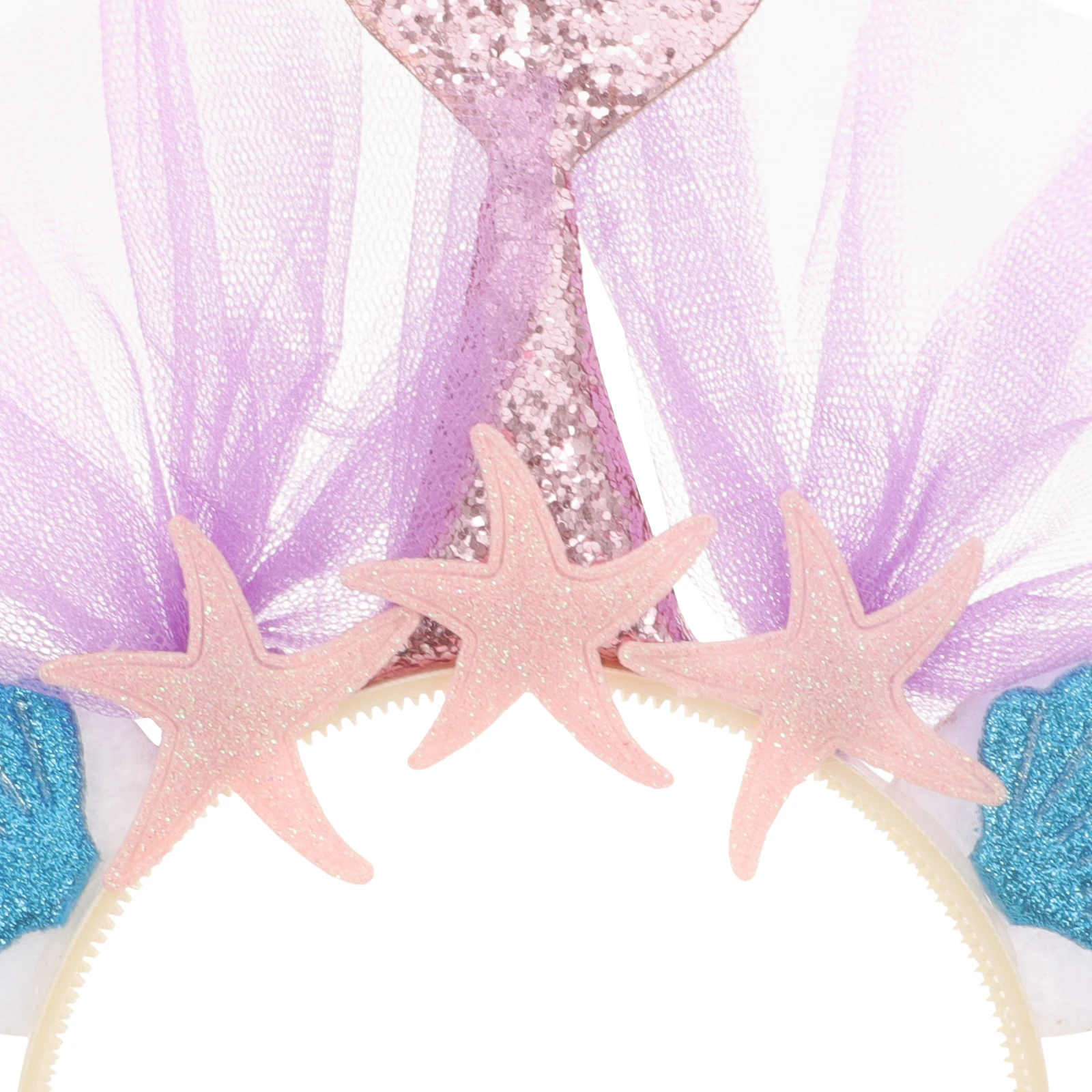 

Gold Powder Hair Hoop Girls Mermaid Design Lightweight Kids Hair Band Party Glitter Seashell Tiara Styling Comfortable Costume