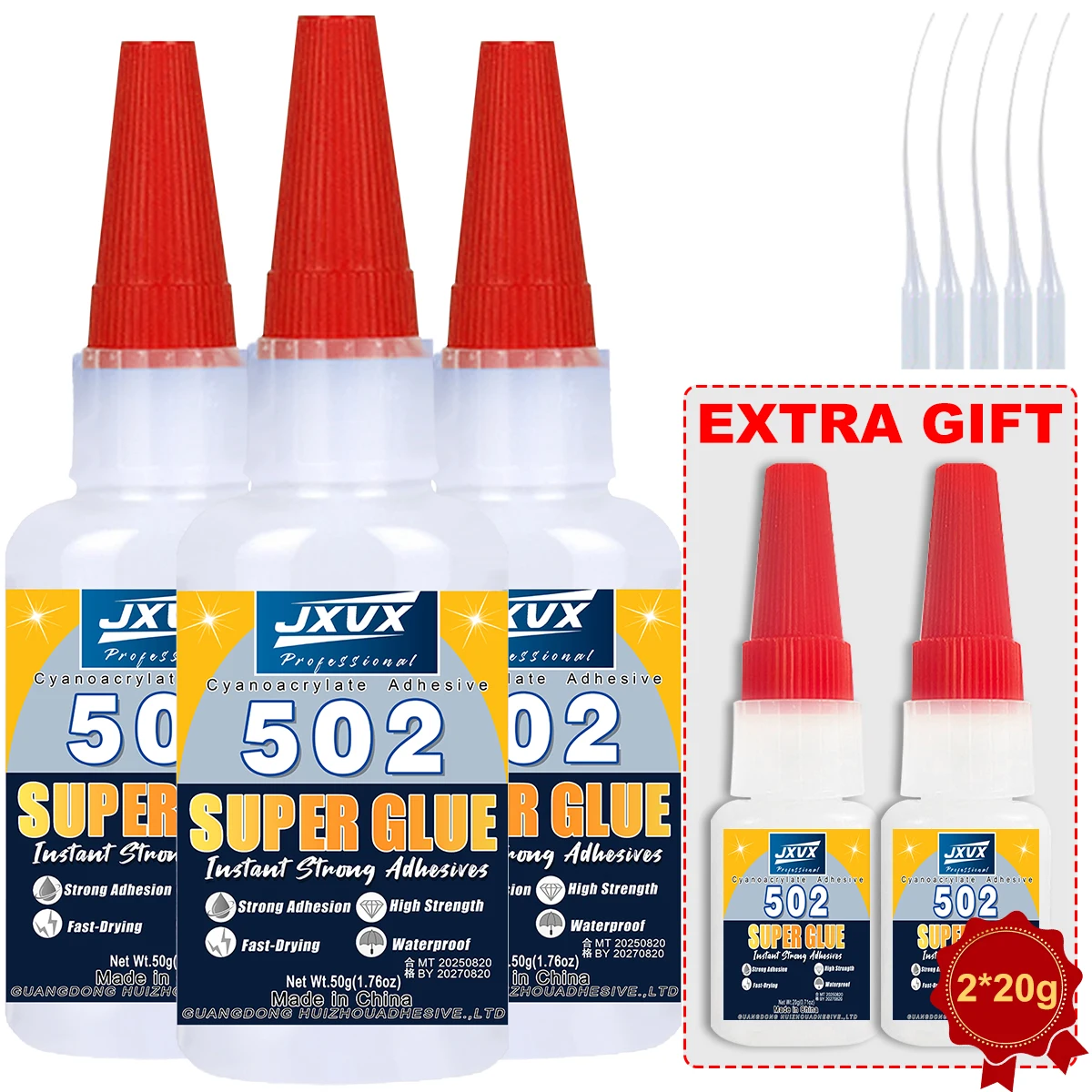 Compre três e ganhe dois grátis 502 Super Cola para Madeira Extra Forte 502 Cola Instantânea Rápida Cianoacrilato Ferragens Madeira Artesanato Hobby Segundos Cola Líquida Super Cola Ferramenta 50g.