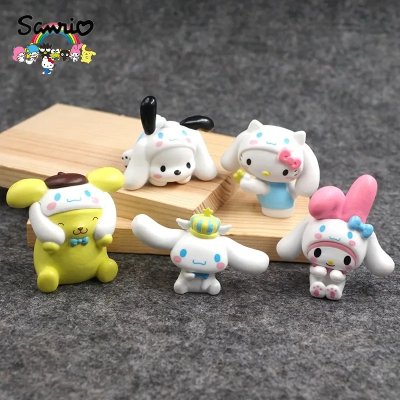 

Sanrio модель HelloKitty mymelody Kuromi помпон пурин DIY пластырь материал кукла телефон аксессуары детские игрушки