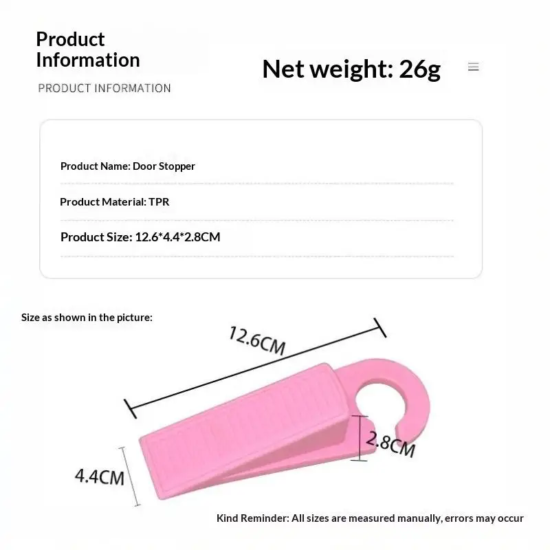 Punch Free Door Stopper Can Be Hang Windproof Door Stopper Surface Stripe Design Home Bedroom Office Door Stop Safety Card
