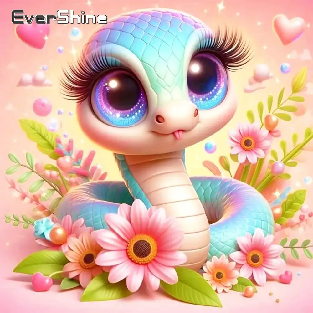 Evershine DIY Snake Diamond Painting Animal Cartoon Suitable