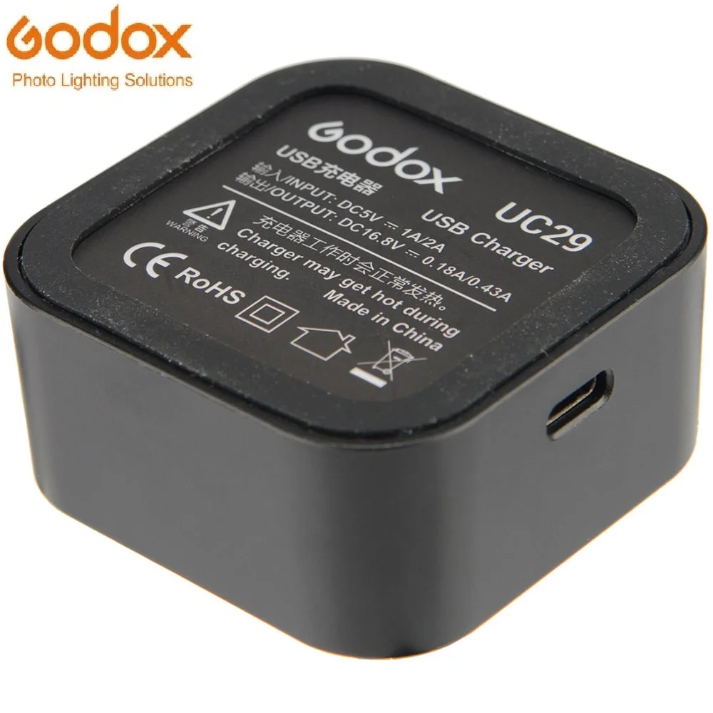 

Зарядное устройство Godox UC29 USB для аккумулятора вспышки AD200 WB29