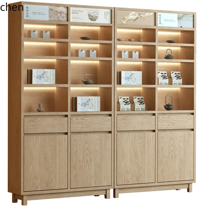 ZML New Chinese Tea Room Simple Duobao Pavilion Product Display Wall Cabinet Merchandise Cabinet Tea Set Shelf