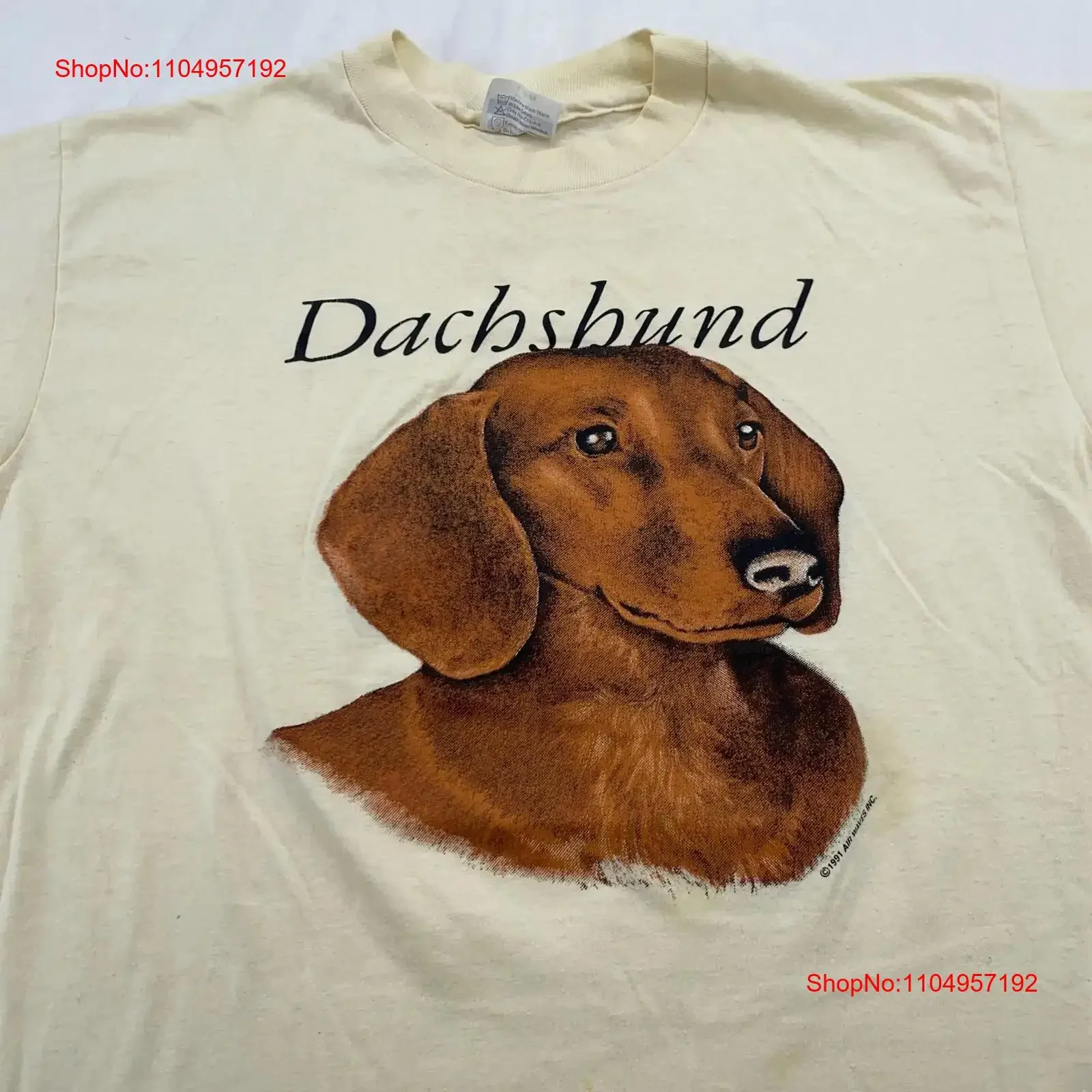 

vintage 90s Dachshund DOG T Shirt MEDIUM weiner nature pet vintage Washed designer clothes Casual fashion Comfortable