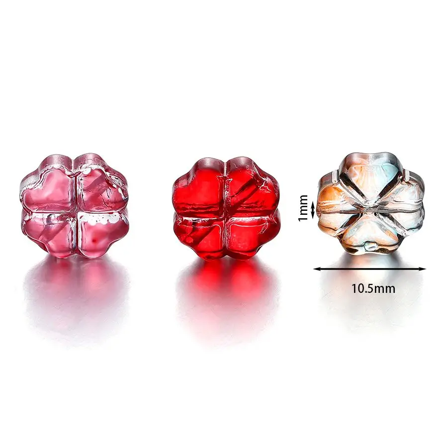 10/20pcs 10mm Czech Lampwork Crystal Flower Spacer Beads Flat Round Loose Beads For DIY Jewelry Making Supplies Accessories