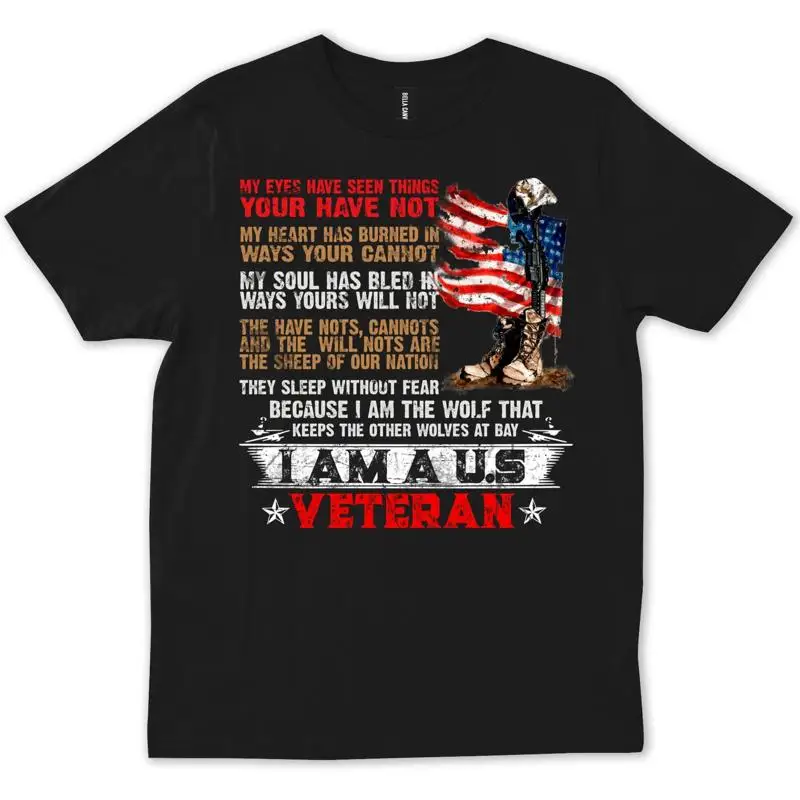 

Военная патриотическая футболка ветерана США, подарочная рубашка на День независимости ветеранов, футболка