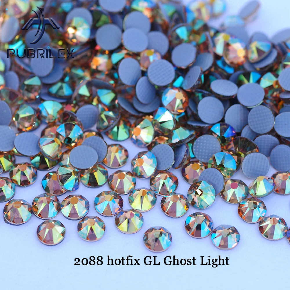 YANRUO 2088 8big 8samll 16cut Face Hotfix Rhinestone Boutique Crystal Making Crafts Strong Glue Hot fix Sticker Decor Clothes