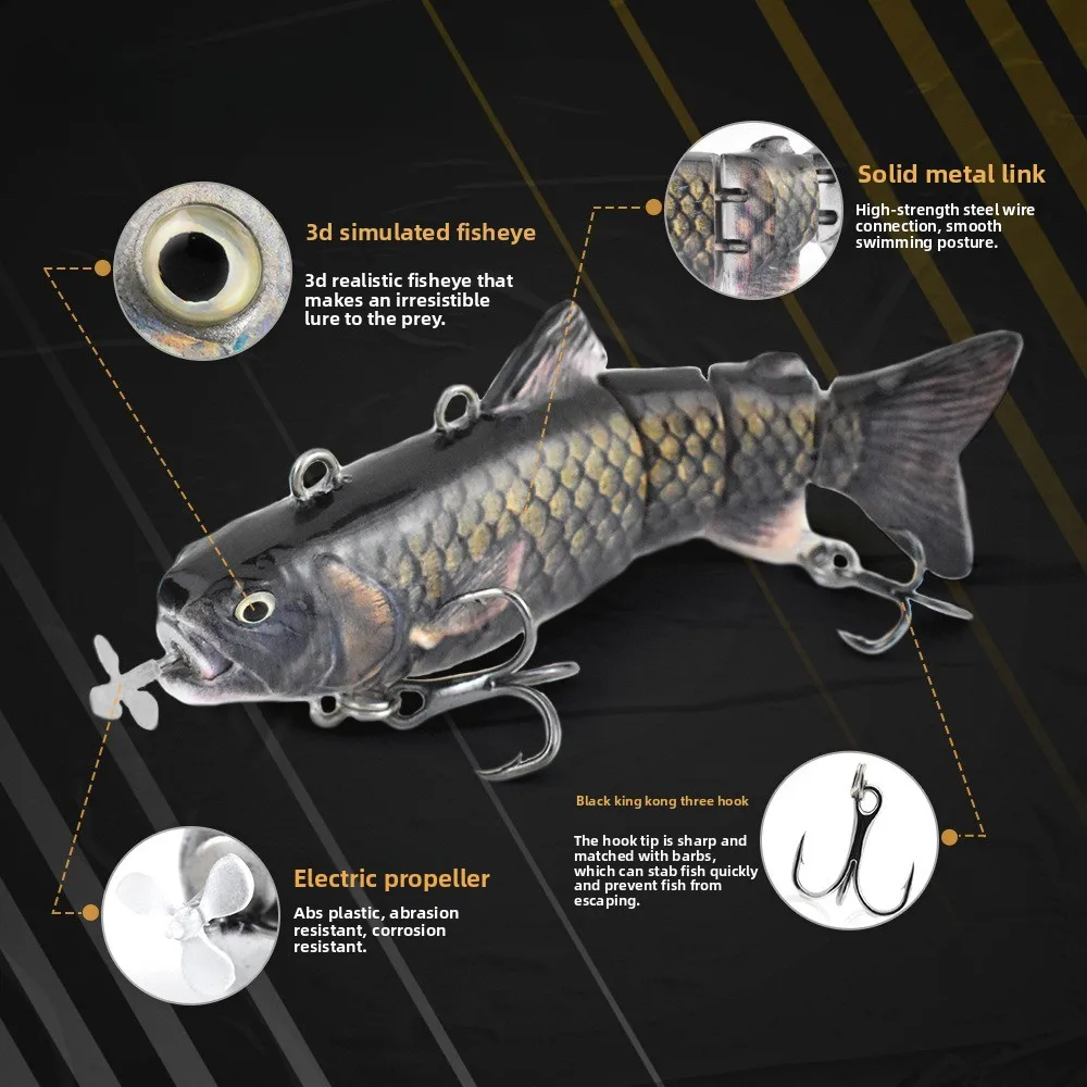 أربعة أقسام من السلاسل الحديدية متصلة بمروحة طعم الصيد الإلكتروني للسباحة الأوتوماتيكية