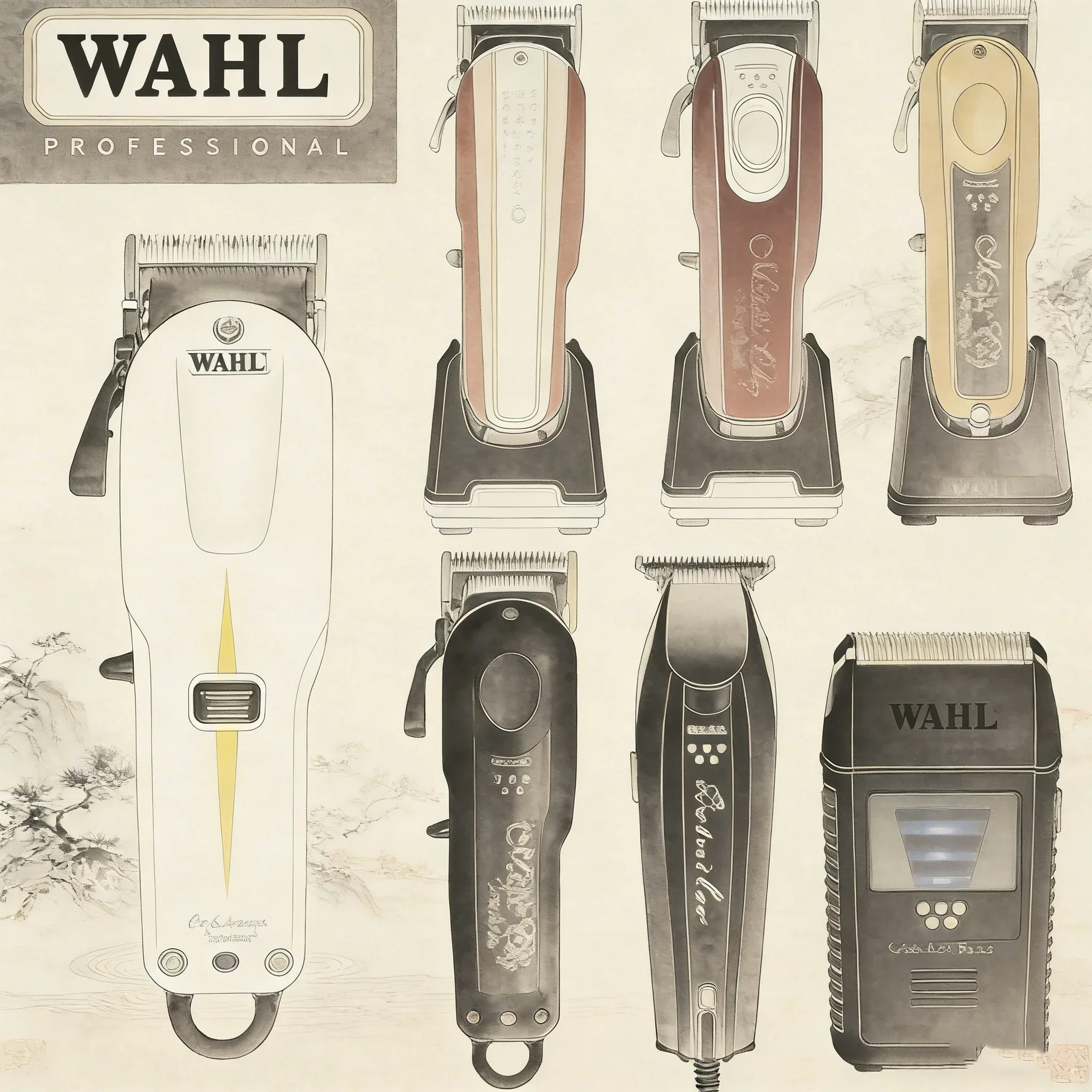 wahl-5-star-8148-magic-clip-gold-cordless-professional-legend-senior-hair-clipper-with-charger-stand-base-for-barbers-and-stylis