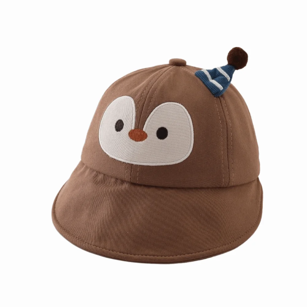 bone-de-beisebol-para-bebe-com-estampa-de-pinguim-chapeu-de-sol-com-aba-grande-e-macia-cor-solida-ajustavel-chapeu-de-desenho-animado-para-protecao-do-bebe